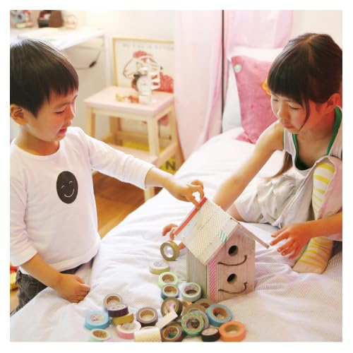 Miniatura 3 de mt Patterns - Cinta adhesiva de papel washi producida en Japón 35 pulgadas x 33 pies  Morning Field Asanoha Sinchu (latón)