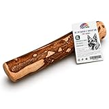 Olivenholz Kauknochen für Hunde – Kauholz & Hundespielzeug - Zahnpflege & langlebige Beschäftigung - Größe XL (400–600g), Holzknochen - 1er Pack