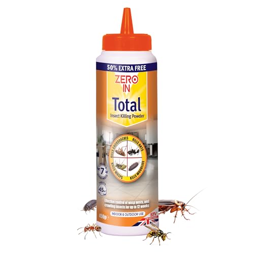 Image of Zero In Total Insect Killer Powder – Fast-Acting Ant Killer for Indoor & Outdoor Use, Kills Crawling Insects, Eliminates Wasp Nests & Infestation – Long-lasting Protection for Up to 12 Weeks – 450g