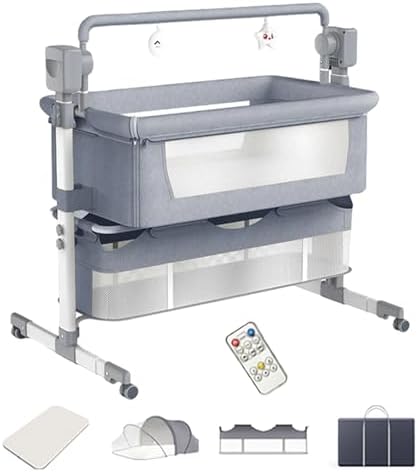 Aveainelle Lettino neonato, Culla next to me, elettrico con materasso ruote — foto principale