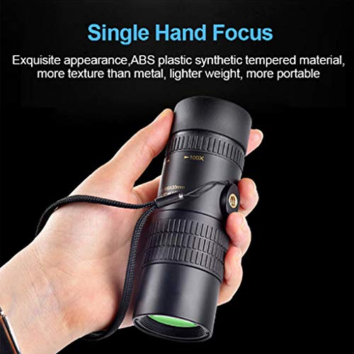 Telescópio Monocular para Smartphone, 4K 10-300x40 mm com Lente BAK4 Prisma para Praia