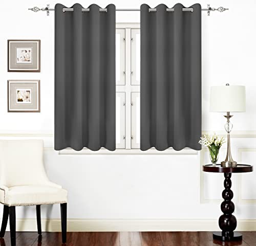 Utopia Bedding Blackout Curtains 2 Panels - 45 Inches Long Thermal and Sound Insulated, Room Darkening Grommet Curtains for Bedroom Living Room Windows (Grey - 52x45 Inches) by Utopia Bedding - Image 7