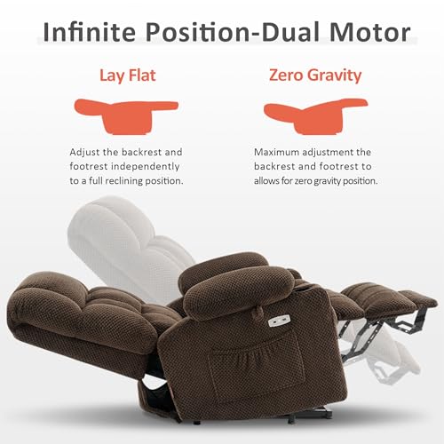Image of MCombo Large Dual Motor Power Lift Recliner Chair for Elderly 7896