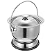 Portable Toilet Women Urinal Pot Urinals Spittoo Stainless Steel Spittoon Thickened Adult Chamber Pot Covered Night Urinal Portable Toilet Enamel Stinkpot Urinal Basin