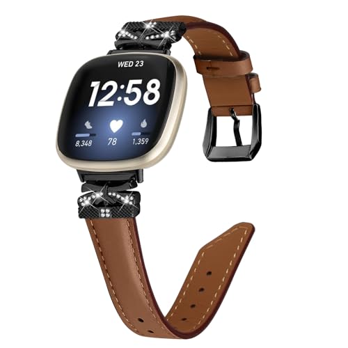 MVRYCE Compatible With Sense 2 Leather Strap, 5.0
