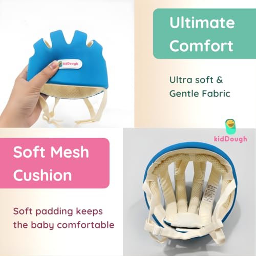 Image of Kiddough Premium Head Protector for Baby Safety | 6 Months - 4 Years | Proper Air Ventilation for Kids and Toddlers | Secure, Fit & Comfort Lightweighted Helmet