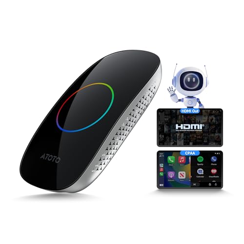 ATOTO CB4DT Wireless CarPlay Adapter and Magic AI Box With HDMI Output