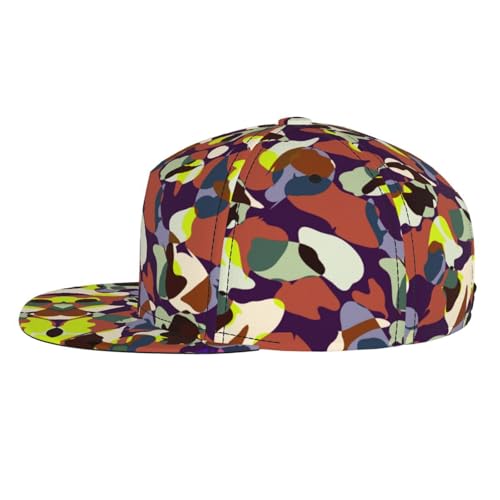 Camouflage Fashion Flat Brim Baseball Cap – Stylish Unisex Cap with All-Over Print Design – Breathable Lightweight Hat for Daily Wear, Outdoor Activities, and Travel3