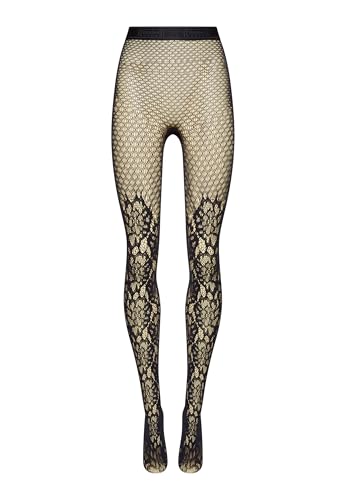 Wolford Lace Tattoo Tights For Women 20 Denier Sheer Hosiery Pantyhose Floral Motif Graphic Fine Net Elastic Logo Waistband4