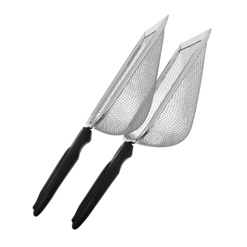 GRIRIW 2Pcs Heavy Duty Cat Litter Scoop with Long Handle Mesh Design for Efficient Sifting Versatile Use for Cat Litter and Pet Food for Home and Cat Shops