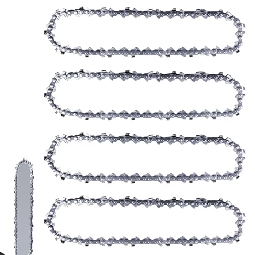 Lot de 4 chaînes de scie de 25,4 cm LP 40 maillons d'entraînement 1,3 mm, compatible avec Einhell GC-LC 18/25 Li & GE-LC 18/25 Li, Husqvarna 436 Li, 536 Li, 536 LiXP et plus