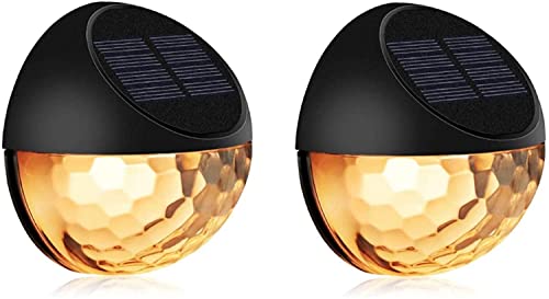 Lampe de mur solaire extérieure étanche pour illuminer une palissade sans électricité 2x