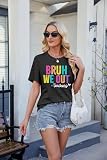 LUKYCILD Last Day of School Teacher Shirt：Women School Out for Summer Shirt Casual Short Sleeve Teacher Appreciation Gifts Gray