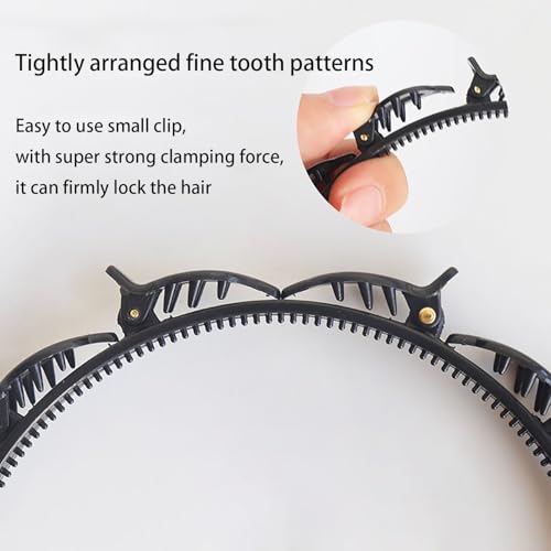 2 Stück Haarreif mit klammern,geflochtene Haarspangen,Hairstyle Hairpin,geflochtene Stirnbänder,frisurenhilfe,Haarnadeln Friseurbedarf