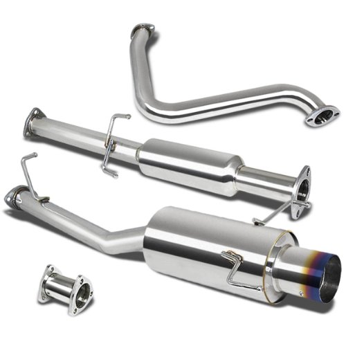 DNA MOTORING CBE-HP97-BT Dual Muffler Catback Exhaust System [Compatible with 97-01 Honda Prelude 2.2L l4 Engine ONLY]