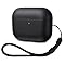 ACRONIX für AirPods Pro 3 Hülle 2025, Soft TPU Hülle für Apple AirPods Pro 3 mit Handschlaufe, Leder-Touch-Design Airpods Pro 3 Case - Schwarz