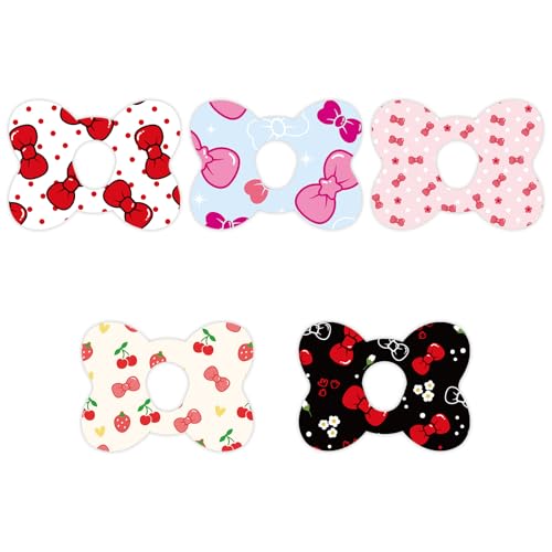 25pcs Over Patches for Dexcom G7, Bowknot Waterproof Adhesive Sensor Covers with Hole Sensor Stickers for Running Swimming Showering Accessories (5 Styles)
