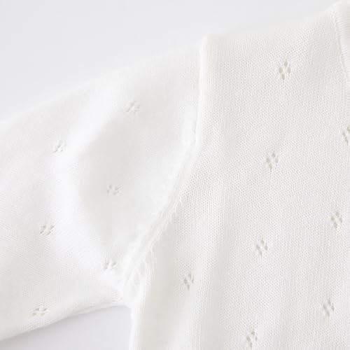 Toddler Kids Girls Cable Knitted Cardigan Sweater Shrug Button Closure Lace Cropped Long Sleeve Tops Outwear4