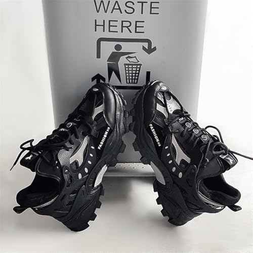 Exusiai Men's Chunky Sole Sneakers Stylish Lace-Up Dad Shoes Platform Athletic Breathable Walking Running Shoes for Comfort & Durability4