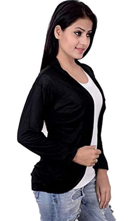 suman tex Women's Full Sleeve Front Open Viscose Shrug-picture-53