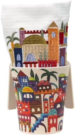 Vaso para lavado de manos Natla con toalla a juego miniatura 2