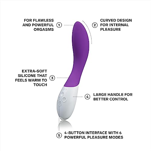 Image of LELO Mona 2 G Spot Vibrator for Women with 6 Intensity Modes - Premium Body-Safe Silicone Sex Toys for Women - Discreet Waterproof Adult Toys for Pleasure
