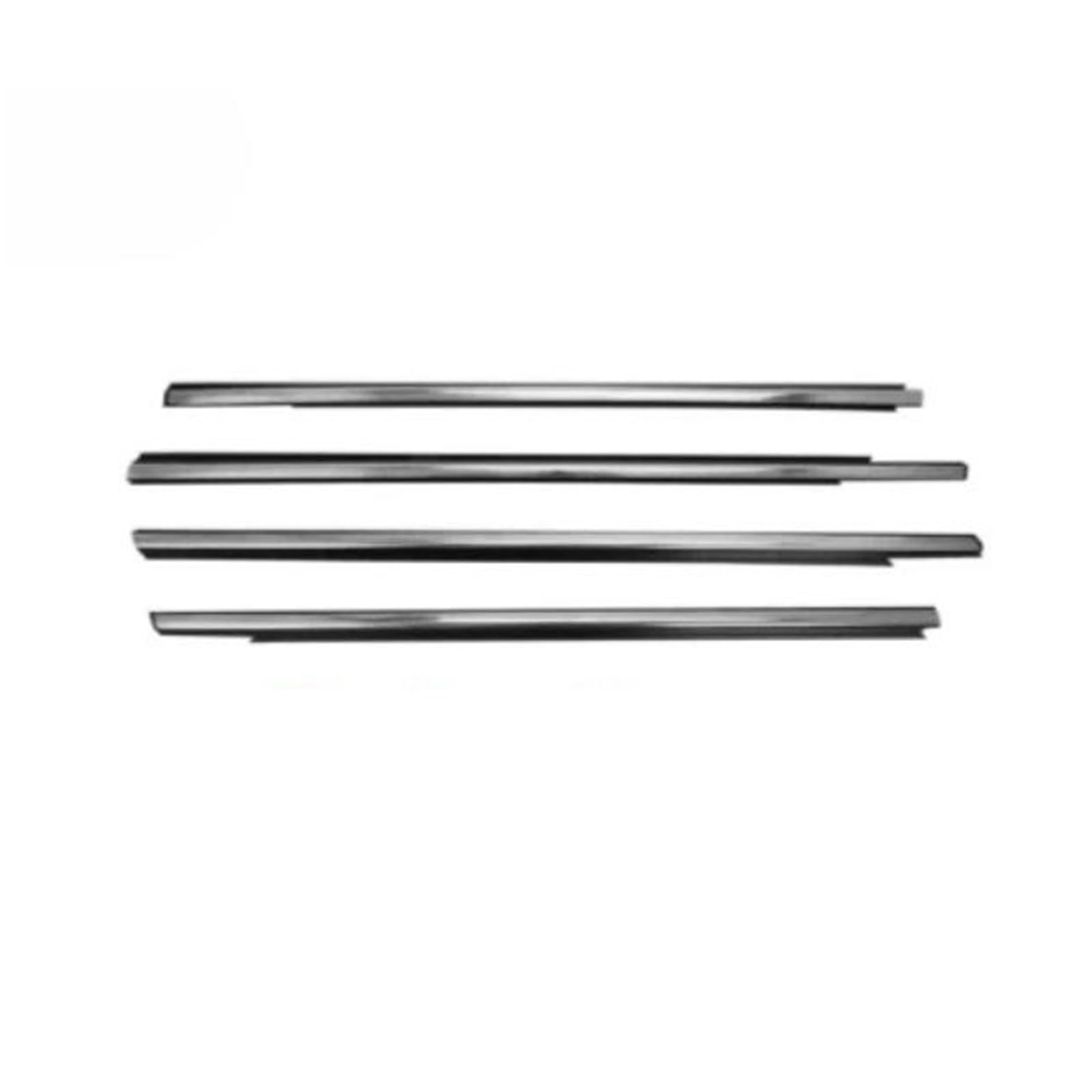 Striscia Tenuta Portiera 4 Pezzi Gomma Finestrini Esterni Auto Per Skoda Per Rapid 2013-2019 Protezione In Vetro Decorazione Striscia Meteorologica Guarnizioni(Chrome)