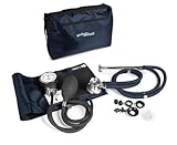 Graham-Field Professional Blood Pressure Kit - Stethoscope, Manual BP Cuff, Sphygmomanometer - Dark Blue