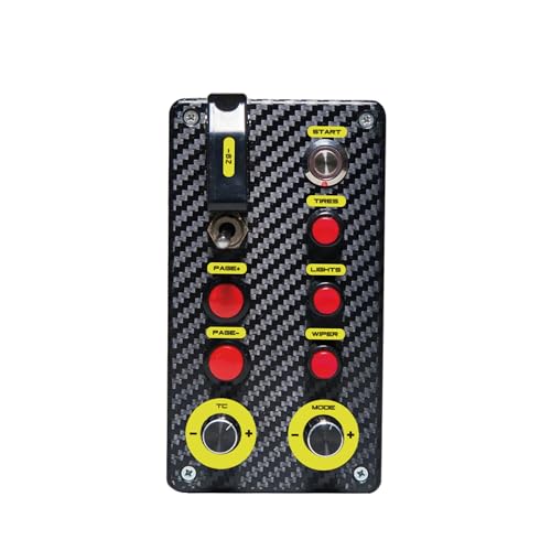 Simoni Racing SRS10 Gelb Fluoreszierende Aufkleber für Lenkrad von Fahr-Simulatoren, Aufkleber für Schalterpaneele, PVC