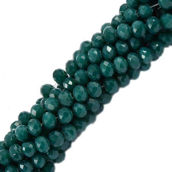 SNAPPSY 2x6mm Faceted Crystal Glass DIY Rondelle Loose Beads Cadetblue Jade 16.5''-picture-11