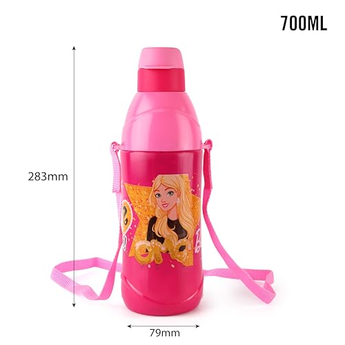 Image of CELLO Puro Steel-X Kids Zee 900 Water Bottle, 700ml Dark Pink | Water Bottle | Leakproof | Cold Insulation | Pack of 1