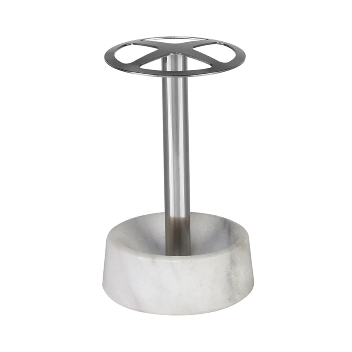 Cabilock Portaspazzolino in Acciaio 304 Base in Marmo Bianco, Portaoggetti da Bagno Moderno per Spazzolino, Dentifricio e Accessori