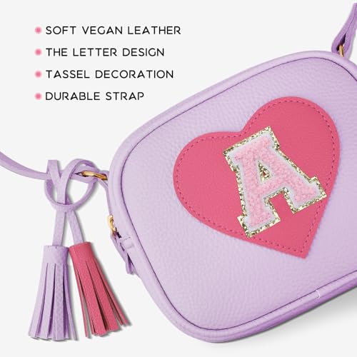 Image of KKXIU Birthday Gifts for Girls Initial Toddler Purse Cute Kids Crossbody Bag