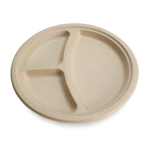 Earth's Natural Alternative 100% Compostable Disposable Paper Plates Bulk [10