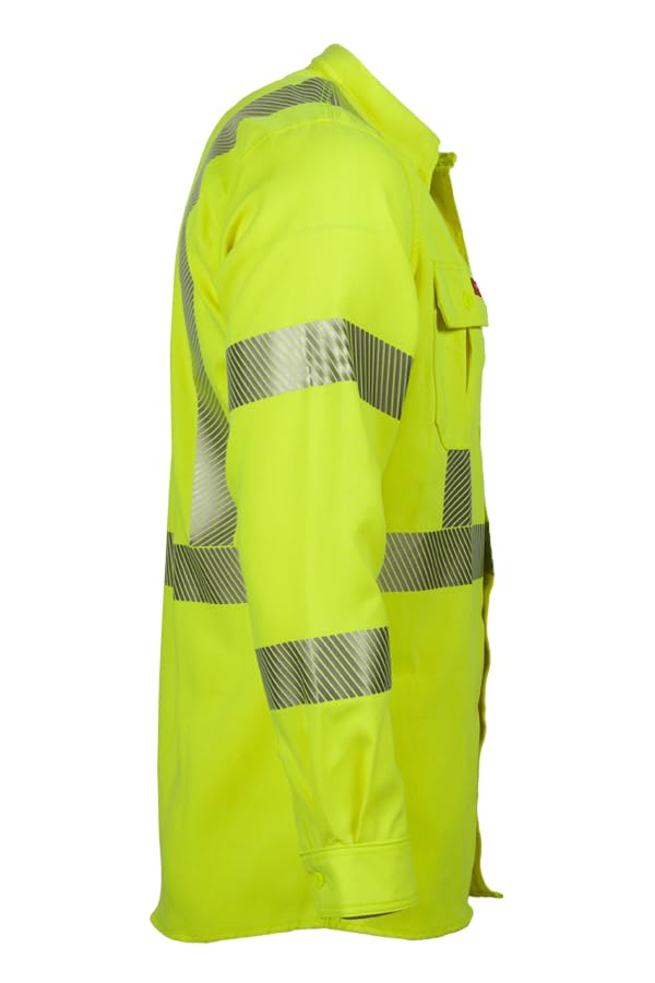 LAPCO FR Modern Hi-Viz Uniform Shirt, Class 3, 5oz. Tecasafe One, Hi-Viz Yellow, Large Regular - Image 6