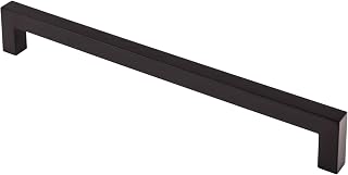 khtumeware 1 Pack 12 Inch Appliance Pull Matte Black Kitchen Square Cabinet Handles Solid Heavy Drawer Pulls Kitchen Cabinet Hardware