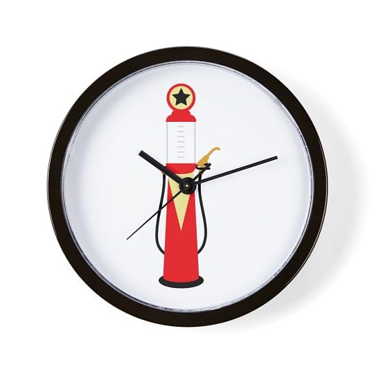 CafePress Antique Gas Pump 10' Wall Clock for Livingroom, Kitchen, or Office