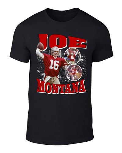 Black Joe Montana Bootleg Style T-Shirt Adult