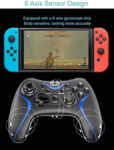 Wireless Switch Controller,Switch Pro Controllers for Nintendo Switch/Lite/OLED/PC Window,Bluetooth PC Gaming Controller with Programmable Buttons,Wake up,Gyro Axis,Turbo,Dual Vibration,Screenshot