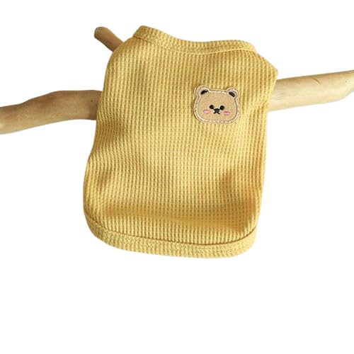jkahh Vestiti estivi per cani gilet per cuccioli gilet traspirante t-shirt costume t-shirt all'aperto abbigliamento per animali domestici, giallo, XXL