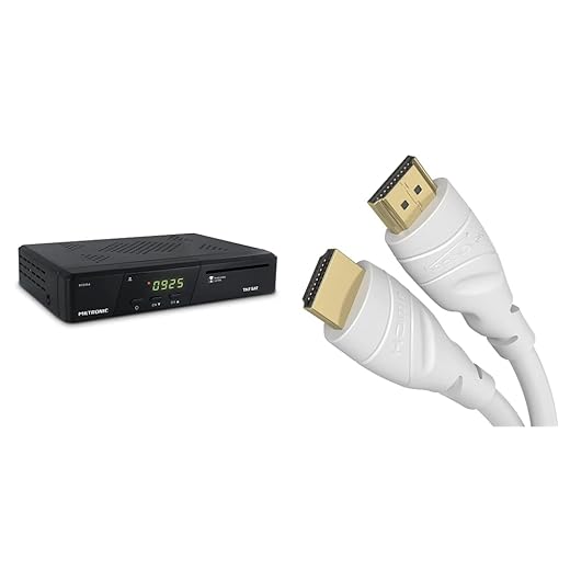 Metronic TNTSAT HD Satellite Terminal + TNTSAT HD Card (Astra 19.2°) – 441639 & KabelDirekt 5 m HDMI Cable 4K Compatible with (HDMI 2.0a/b, 2.0, 1.4a, 4K Ultra HD, 3D, Full HD, 1080p) Top Series