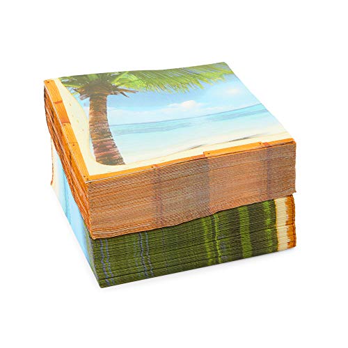 Tropical Paper Napkins For Luau, Hawaiian Party (6.5 X 6.5 Inches, 150 Pack) #TOP5