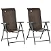 Outsunny Set Sedie da Giardino 2 Pezzi in Rattan PE e Acciaio, Sedie Pieghevoli da Esterno con Schienale Regolabile in 7 Posizioni, Rosso e Nero