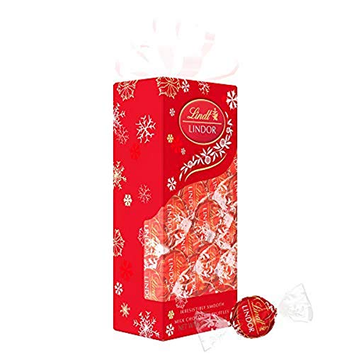 Lindt LINDOR Milk Chocolate Truffles Traditions Gift Box, Milk Chocolate Candy with Smooth, Melting Truffle Center, 6.8 oz. (2021)