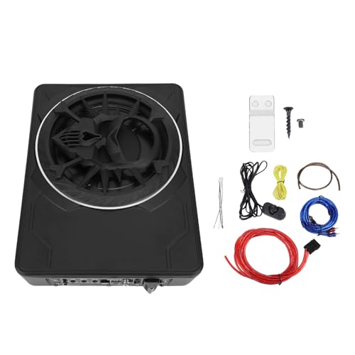 CHICIRIS Subwoofer de Automóvil de 10 Pulgadas de 800W, Delgado Activo Activo con Amplificador de Color 7 de Color de Amplificador Incorporado, bajo el Sonido Envolvente de 360 ​​° de