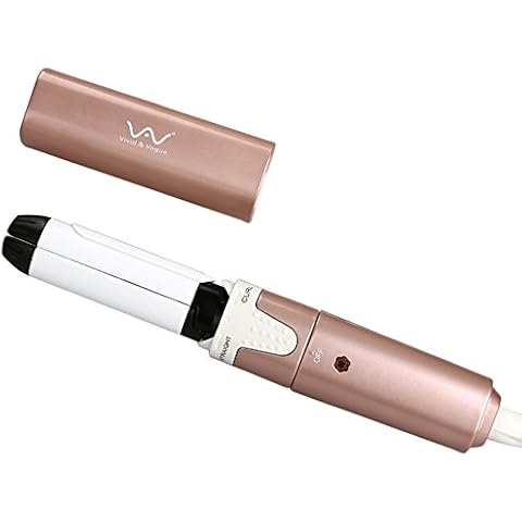 VAV 2 in 1 Mini Hair Iron 1 Inch Hair Curler and Straightener, Ceramic Curling Iron & Flat Iron Dual Voltage Small Travel Size for Short Hair Cover