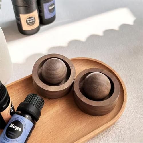 Difusor aromático eléctrico de madera esférico artesanal miniatura 7