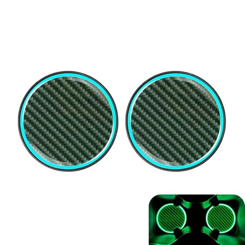 2 piezas portavasos luminosos para autos, 2.83 pulg miniatura 1