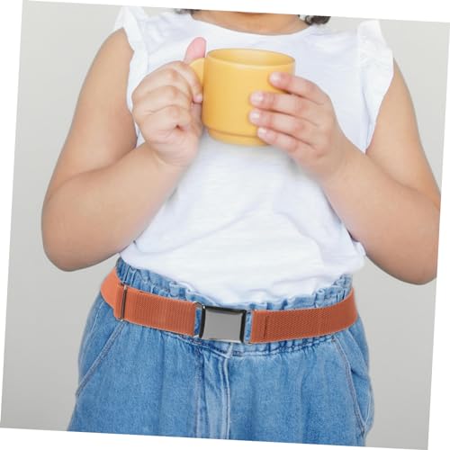 4Pcs Stretchy Belts for Boys Elastic Waist Belts Camel for Jeans Dresses School Uniforms3