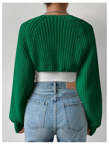 Image of Verdusa Women's Y2k Cropped Cardigan Sweaters Lightweight Knit Open Front Bolero Shrugs Spring Fall Outfits